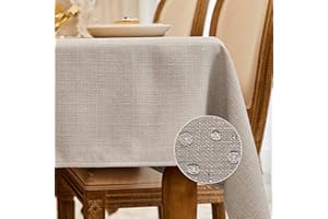BALCONY & FALCON Rectangle Tablecloth Washable Wrinkle Resistant and Water Proof Table Cloth Decorative Linen Fabric Tableclo