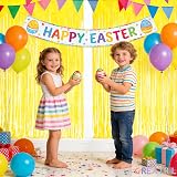 GREATRIL Yellow Tinsel Curtain Backdrop 1m x 2.5m 2 Packs Foil Fringe view 2