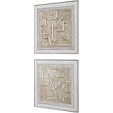 Uttermost 32357 Unpredictable - Canvas Art (Set of 2)-31 Inches Tall and 31 Inches Wide