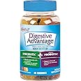 Prebiotic Fiber Plus Probiotic Natural Fruit Flavor Gummies, Digestive Advantage (48 Count in A Bottle) - Supports Digestive 