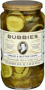 Bubbies Bread & Butter Pickle Chips 33 oz Glass Jar