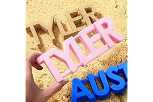UIDMEN Personalized Name Sand Toys, Custom Name 3D Printed Beach Tool, Summer Outdoor Beach Toys, Birthday Gifts for Kids, To