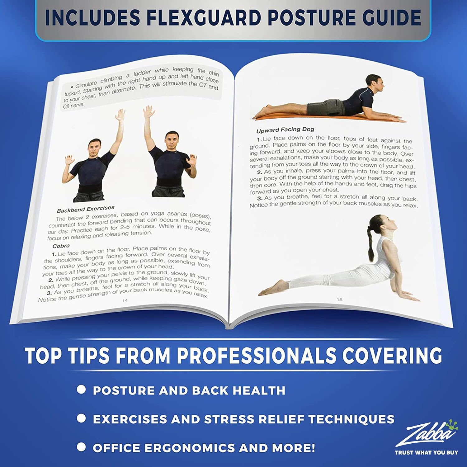 FlexGuard Back Support, Adjustable Back Brace, Posture Corrector Belt w/Lumbar Support for Lower & Upper Back Pain - Image 4
