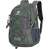 Outplea 25L Small Hiking Backpack Daypack for Men Women, Waterproof Outdoor Backpack with Chest Strap for Camping, Green