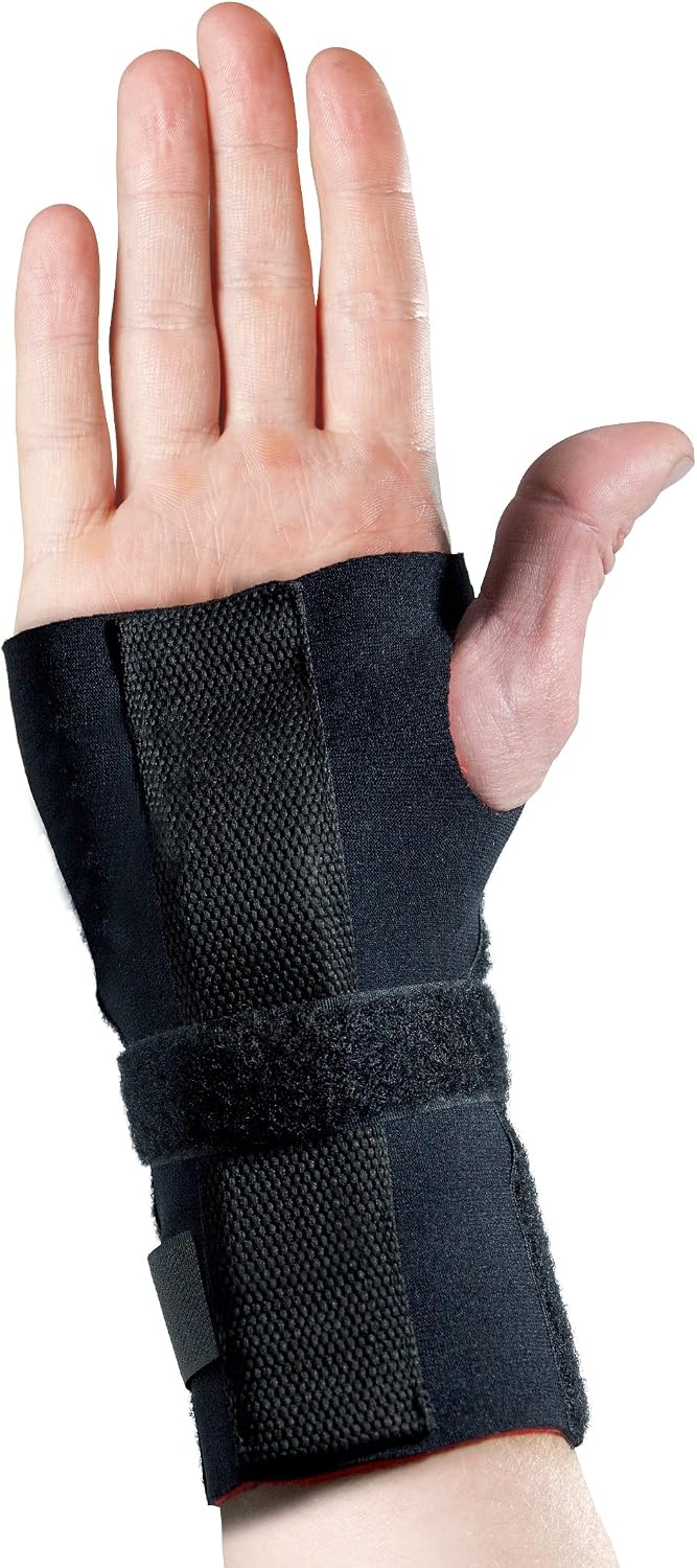 Thermoskin Right Wrist/Hand Brace Adjustable, Black, One Size fits most