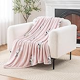 Berkshire Blanket Peanuts VelvetLoft Cute Character Snoopy Plush Throw Blanket,Peanuts Snoopy Make A Wish Spring Pink,Throw 55 in x 70 in (Official Peanuts Product)