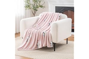 Berkshire Blanket Peanuts VelvetLoft Cute Character Snoopy Plush Throw Blanket,Peanuts Snoopy Make A Wish Spring Pink,Throw 55 in x 70 in (Official Peanuts Product)