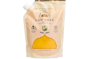 The Ghee Co. - 24 Fl Oz Eco refill pouch ,Crafted homestyle with Real Butter, Grass Fed, Certified Non-GMOs, Certified, Kosher & Halal , Paleo & Keto-friendly , Lactose & Casein Free, Naturally long shelf life of 36 months