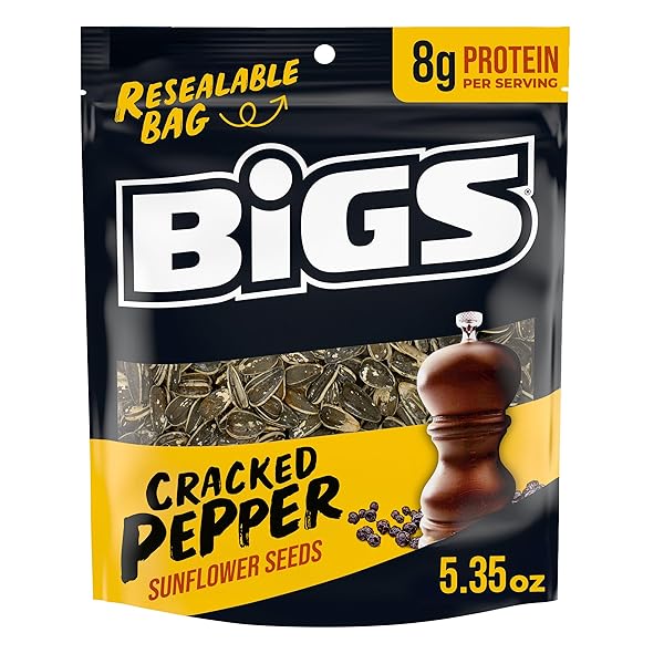 BIGS SUNFLOWER SEEDS, CRACKED PEPPER FLAVOR, 5.35 OZ.