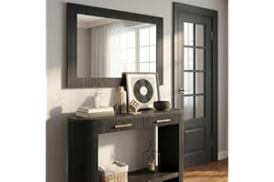 Wood Console Table with 2 Drawers & Storage Shelf, Narrow Entryway Table for Hallway Living Room, Sturdy MDF Sofa Side Table 