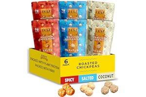 Roasted Chickpeas by Zest Delites, Chickpea Snacks, Dried Chick Peas, Companion to Edamame Beans Snack, Healthy Snacks for Ad