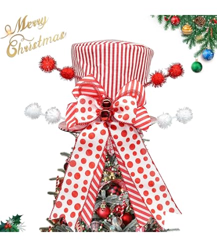 Large Lollipop Candy Christmas Tree Picks - Set Of 4 Peppermint Striped Decorations