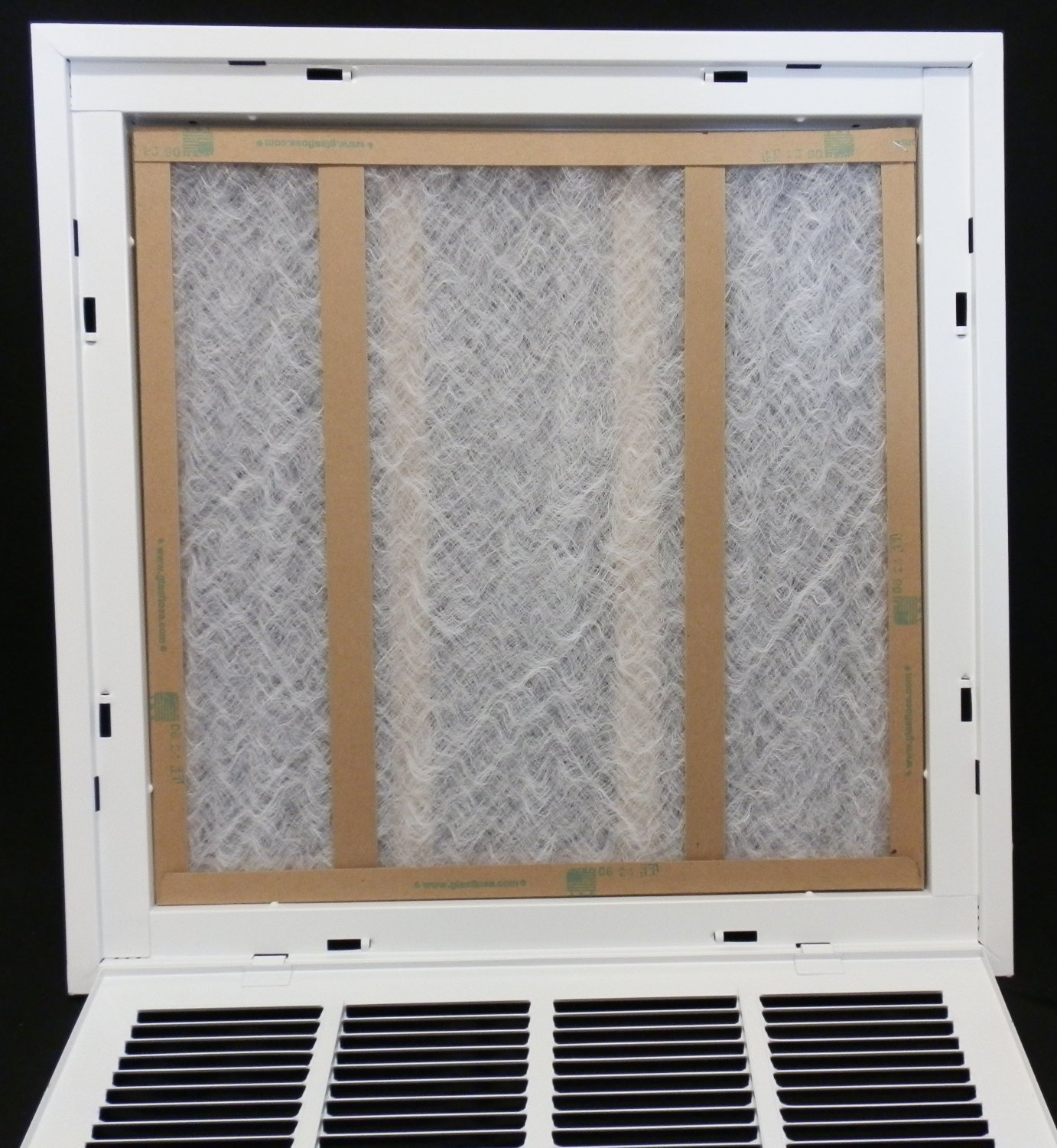 White Removable Face/Door 25 X 20 Steel Return Air Filter Grille for 1