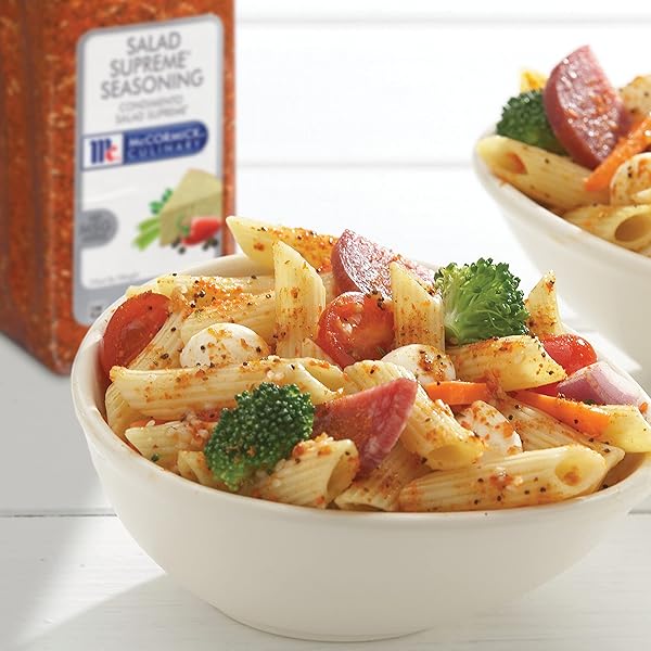 MCCORMICK CULINARY SALAD SUPREME SEASONING, 24 OZ – ONE 24 OUNCE CONTAINER OF SALAD SEASONING WITH HIGH-QUALITY SPICES, USE IN PASTA SALADS, TRADITIONAL SALADS, VEGETABLES AND MORE