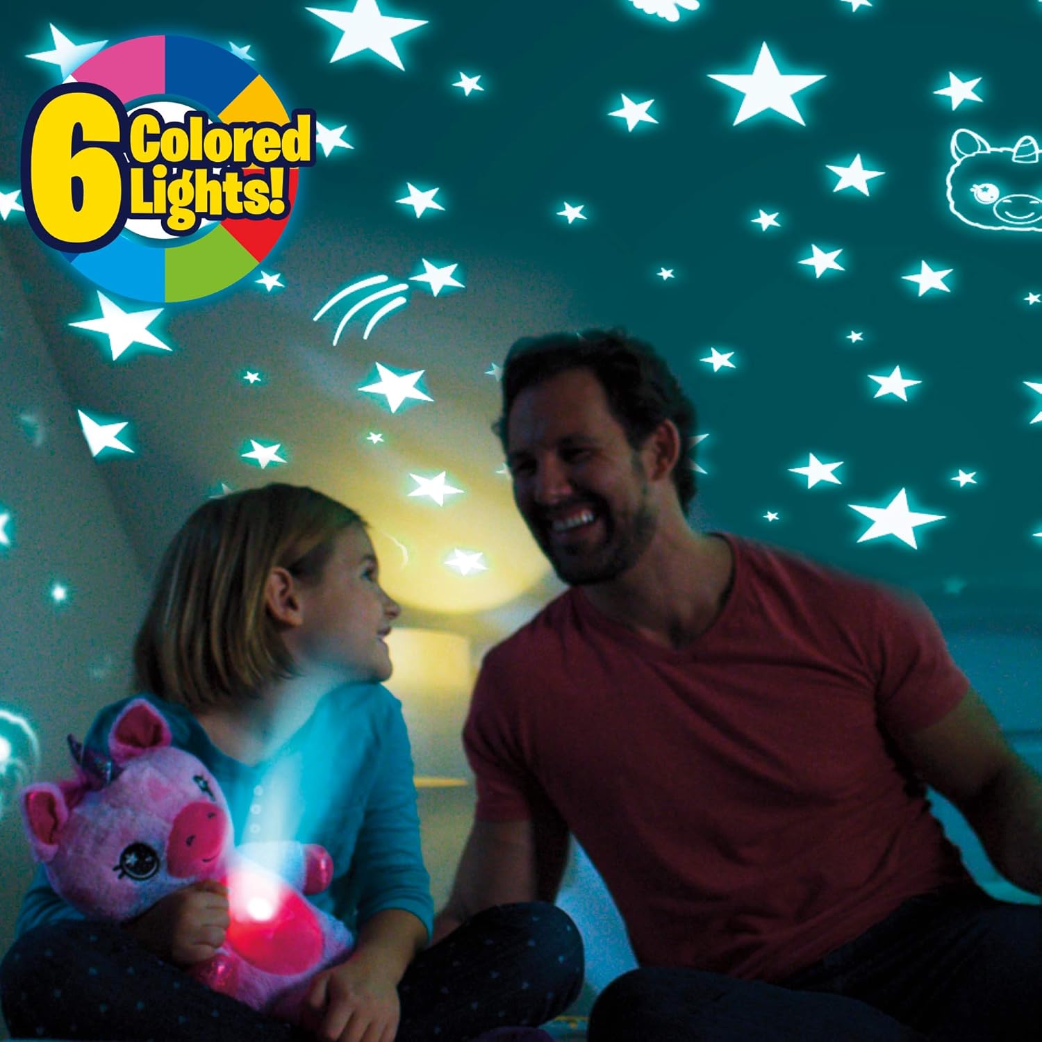 Ontel Star Belly Dream Lites, Stuffed Animal Night Light, Pink and Purple Unicorn: Health & Personal Care