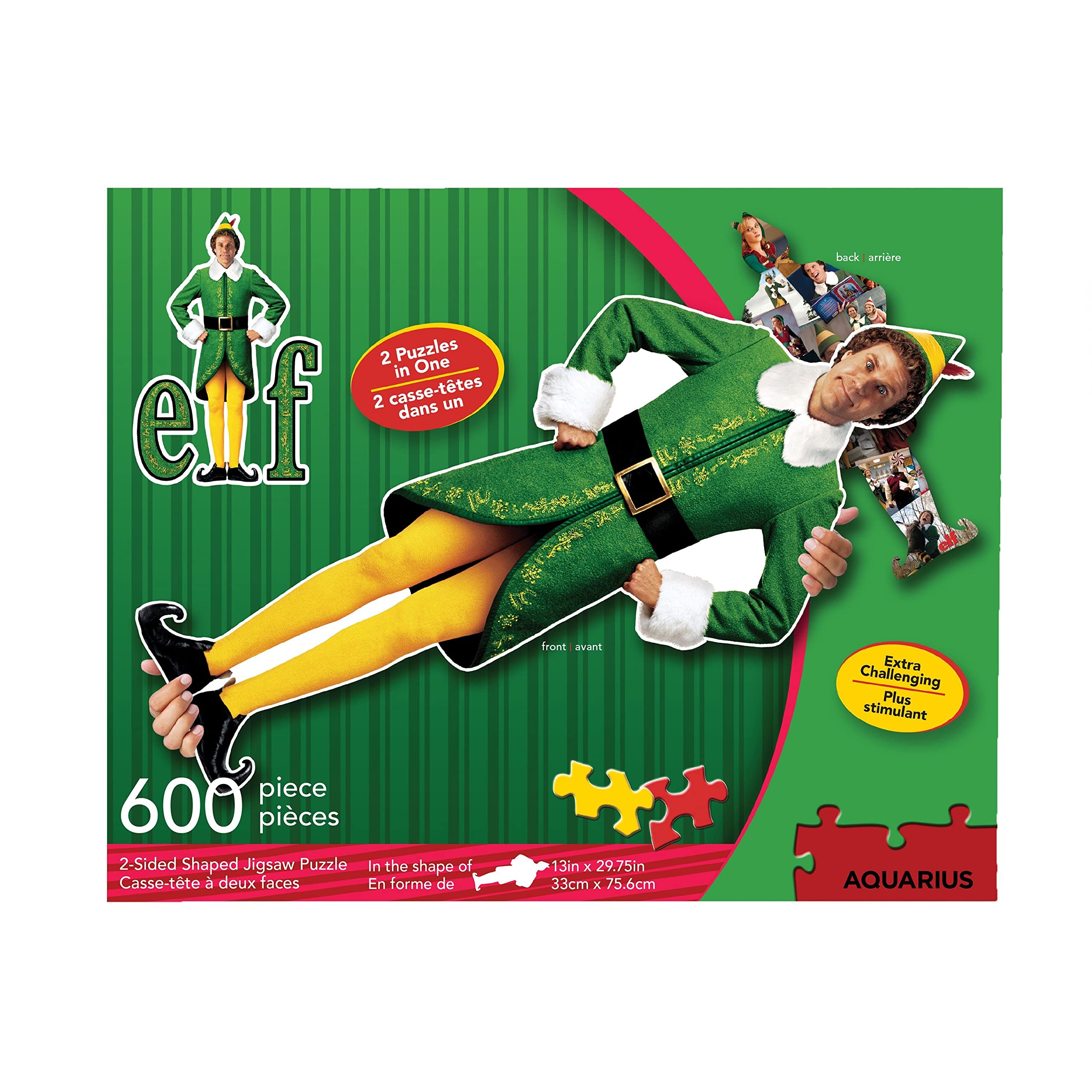 Elf 600 Piece 2-Sided Shaped Jigsaw Puzzle