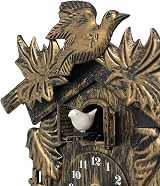WALPLUS Brown Vintage Cuckoo Wall Clock Flapping Bird Volume Control Battery view 3