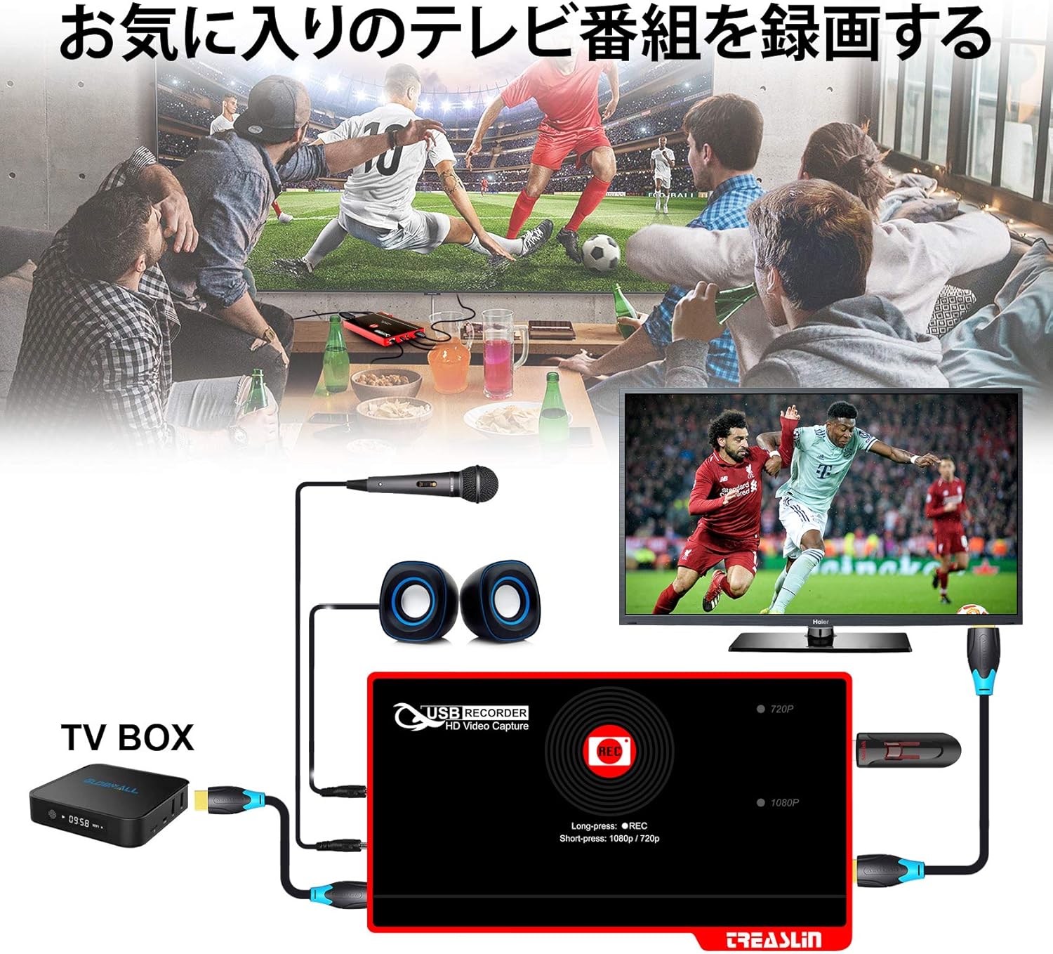 Amazon Treaslin キャプチャーボード Pc不要 Hdmi録画機ゲームキャプチャーボード パソコン不要 ビデオ Tv テレビ ゲーム録画 Tv録画機 テレビ Usb 録画 フルhd Usbメモリ Sd Hdd保存 Hsv326 Treaslin パソコン 周辺機器 通販