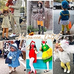 Zando 6 Pairs Hallowen Tights for Girls Tights for