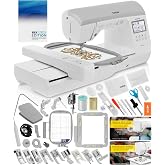 Brother NQ3550W Sewing &amp; Embroidery Machine, 6 x 10", BES &amp; Magnetic Hoop | BES Blue Software &amp; Magnetic SAMF180 Hoop Included, Wireless, Cuts Jump Stitches, Full-Color Touchscreen, Beginner Friendly
