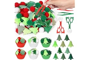 OAXNTGW 160 Pcs Christmas Tree Sensory Bin Items Christmas Counting Sorting Sensory Bin Filler Fine Motor Red Green Counts fo