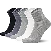 SERISIMPLE Men’s Bamboo Viscose Ankle Quarter Thin Socks Breathable Soft Summer Mesh Design, Anti-Odor Casual Dress 5 Pairs