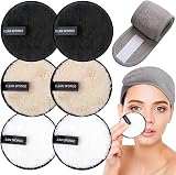 KEYRI 7 Pack Makeup Remover Pads Reusable Microfiber Facial Cloths 7 Pieces view 1