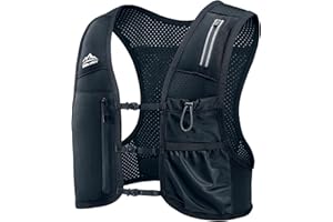 Zelvot Running Vest for Women Men, USA Original Patent, Adjustable Chest Straps Running Hydration Vest with Phone Holder and 6 Pockets, Lightweight Reflective Running Vest for Hiking Running