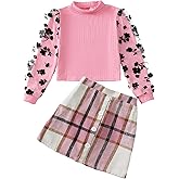 YOURUIKEY Girl Skirt Sets Casual Winter Fall Dresses Cute Clothes Outfit for Girls