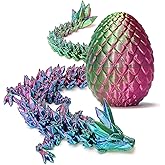 Zobetro Easter Basket Stuffers, 3D Printed Dragon Surprise Egg, Executive Dragon Fidget Desk Toys Decorative Easter Egg Fillers Easter Gifts for Boys Kids Home Decor ((Yellow&Green))