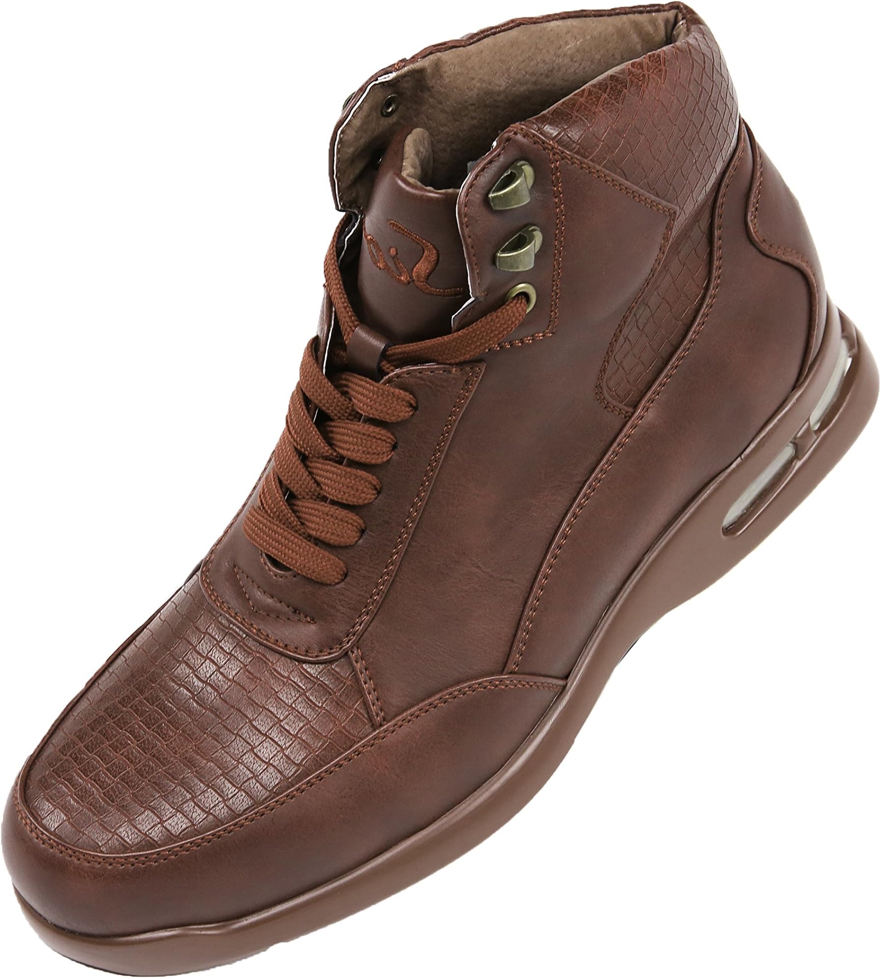 Sio Smooth and Embossed Faux Leather Boot with Bubble Sole Style Daryn