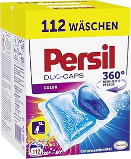 Persil Duo-Caps Color, Colorwaschmittel, 112 (2 x 56) Waschladungen mit Fleckenentfernung, Leuchtkraft und hygienisch reine Wäsche