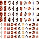 Craftdady 100G Mixed Color Assorted Vintage Acrylic Beads (Round, Cylindrical, Flower Shapes) for Jewelry Making