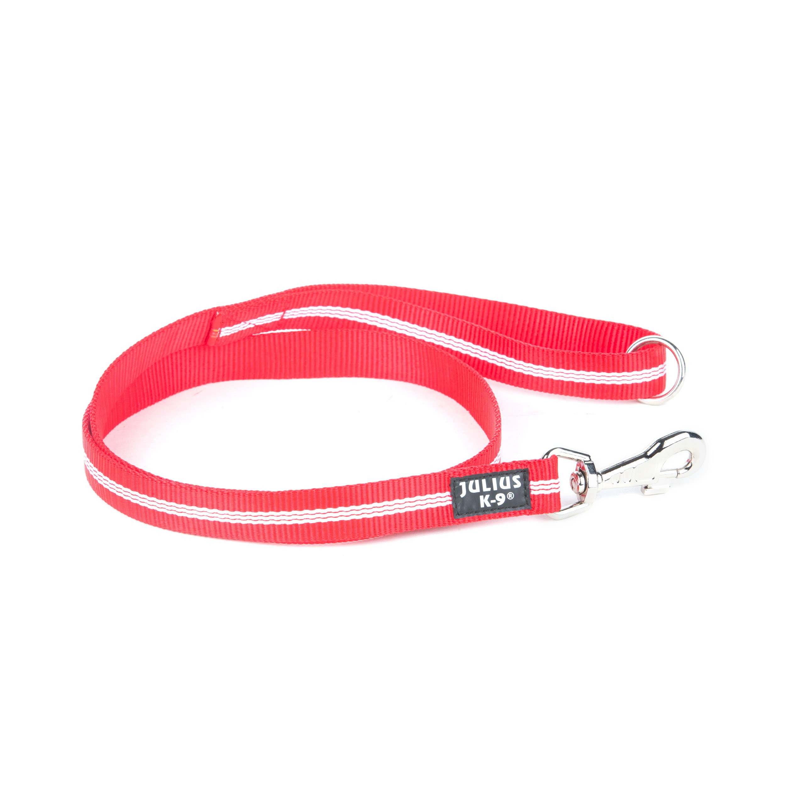 IDC Tubular Webbing Leash with Handle, 25 mm x 1.2 m, Red