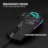 Mafiti Gaming Keyboard and Mouse Set UK Layout Rainbow Backlit Keyboard view 5