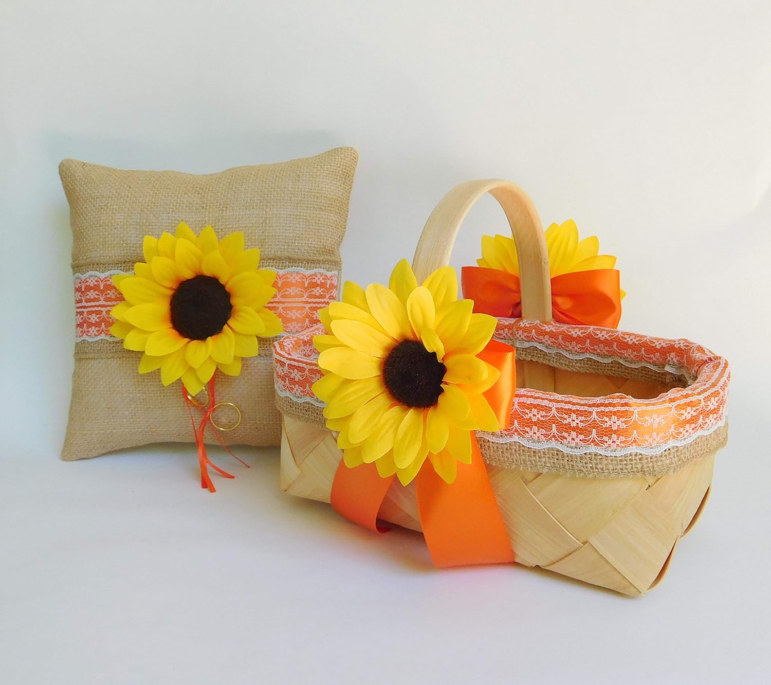 sunflower flower girl basket