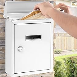 Serenelife Weatherproof Wall Mount Locking Mailbox