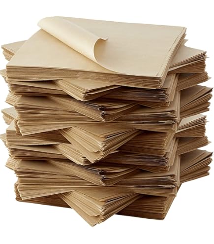 12x12 Waxed Paper Wrap Or Basket Liner Sheet, Natural Kraft, 1000 Sheets Per Box, 7B4-NK