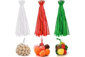 Frcctre 300 Pack 23 Inch Reusable Nylon Mesh Netting Bag, Produce Mesh Bags Packaging Net, Plastic Fruit Vegetable Storage Ba