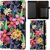 AIRMORS Leather Checkbook Cover for Women Checkbook Holder Wallet RFID Blocking Cute Checkbook Cover for Duplicate Checks Men Credit Card Wallet (Flowers)