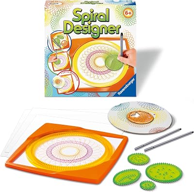 Spiral-Designer, Zeichnen Lernen für Kinder ab 6 Jahren, Kreatives Zeichen-Set für farbenfrohe Spiralbilder und Mandalas
