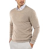 COOFANDY Men's Crew Neck Sweater Slim Fit Lightweight Sweatshirts Knitted Pullover for Casual Or Dressy Wear