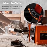 VonHaus Benchtop Belt Disc Sander 100x915mm 150mm Disc Cast Iron Dust Port view 5