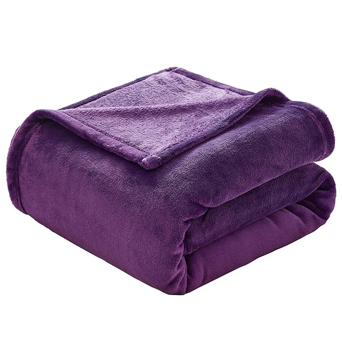VEEYOO Flannel Fleece Bed Blanket Twin Size All Seasons Lightweight