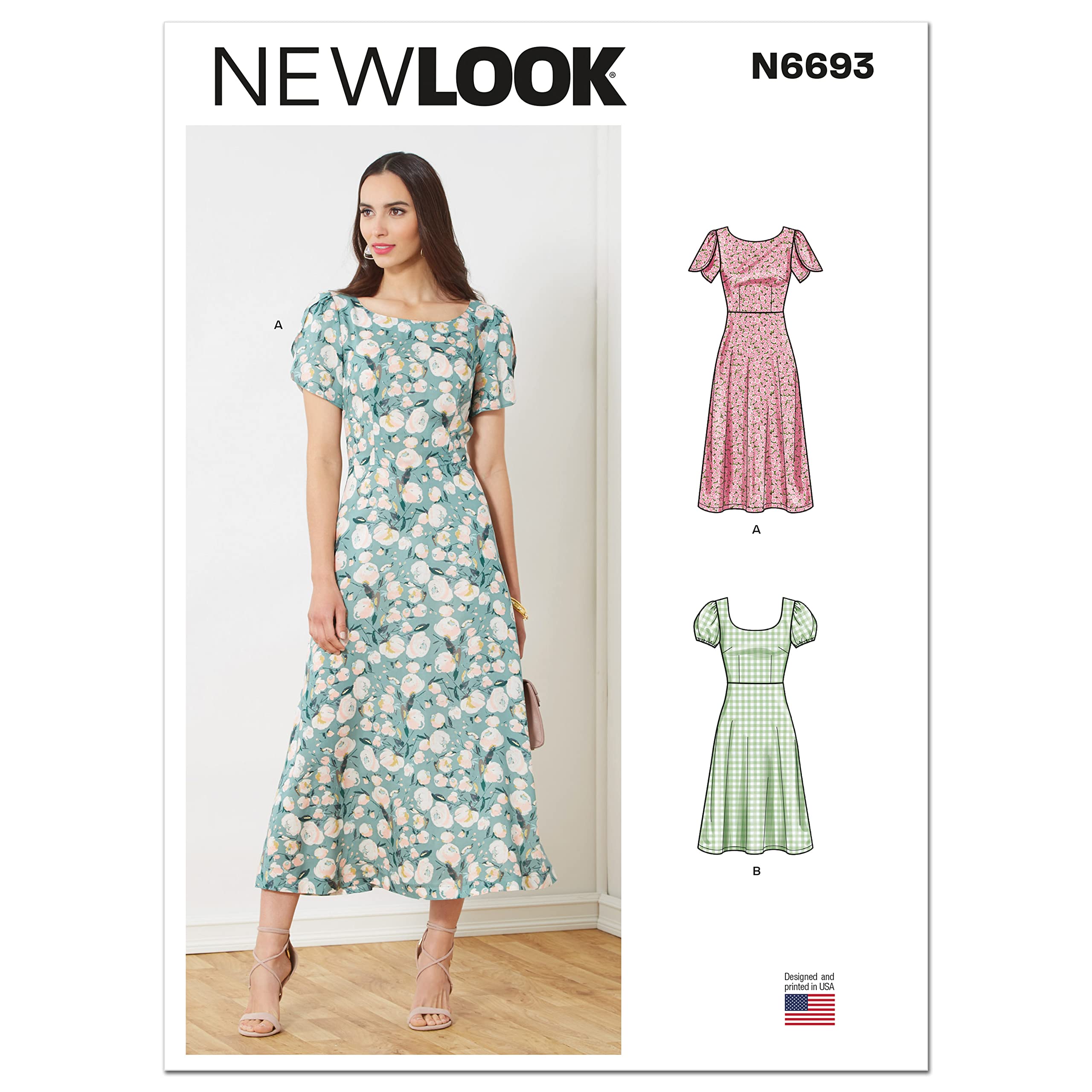 New Look Sewing Pattern N6693 Misses' Dresses, 4-6-8-10-12-14-16, UN6693A