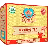 Rooibos Rocks Organic Rooibos Tea Bags - Caffeine-Free, 100 ct | USDA Organic &bull; Microplastic-Free Tagless Pillow Tea Bags &bull; Naturally Mildly Sweet Flavor &bull; Hot or Iced