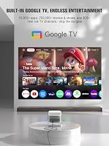 VOPLLS Smart 4K Projector Google TV Auto Focus 1200 ANSI 1080P Wifi Bluetooth view 2
