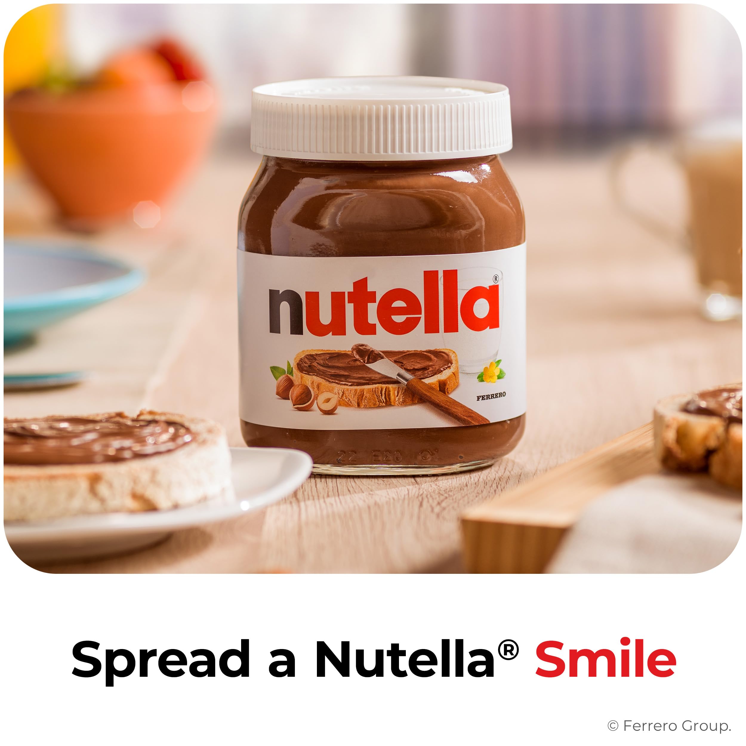 Nutella Hazelnut Spread With Cocoa For Breakfast, 26.5 Oz Jar