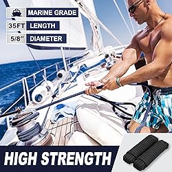Dock Lines 5/8" x 35' Boat Dock line Double Braided