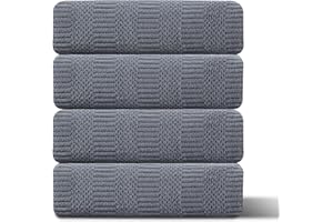 FERDILAN 4 Piece Oversized Bath Towels Set 35x70 Inches, Gray Extra Large Soft Bath Sheet Chair Towels 600 GSM Highly Absorbent Quick Dry Towels Set for Bathroom Hotel Spa